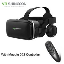 AR글래스 샤인콘 6.0 가상 현실 스마트폰 3d 안경 vr 헤드셋 스테레오 헬멧 vr, 협력사, 052 리모콘으로