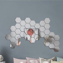 (SM)[업체배송] 인테리어 아크릴 거울 16조각(육각), 단품