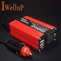 차량용인버터 자동차 200W 전원 인버터 12v 220v 변환기 DC 12V AC 110V 휴대용 수정 사인파 USB 충전기 1, 02 12V 110V (Silver)