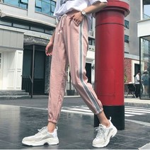 테이프조거팬츠/허리밴딩바지 여자츄리닝바지 배기팬 winning11*5264748FX