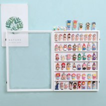 피규어장식장 화이트 원목진열장 벽걸이 개폐식 5단, 7단 여닫이도어