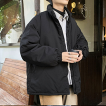 블랙 카키베이지 패딩코트 아노락패딩 베이직 스탠드카라