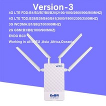 무선 라우터 공유기 KuWFi 야외 4G 와이파이 라우터 300Mbps 방수 무선 4g Sim 카드 모뎀 익스텐더 IP 카, 러시아 연방_버전-3
