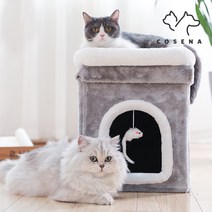 COSENA 고양이 숨숨집 타워형 캣하우스, 단품