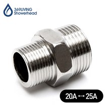 369Living 스테인레스 변환니플 20A-25A 수도 배관 부속품, 1개