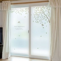 기타 바보사랑[꾸밈]새들과자작나무숲1_유리문시트지, D타입