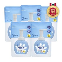 온더바디 세꼼마 버블 항균 핸드워시 리필 200ml 레몬 x 5개, 없음