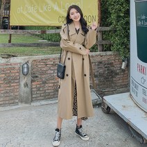 여자 루즈핏 베이지 봄코트 롱자켓 트렌치코트 바바리