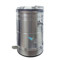 리빙월드 페달형스텐휴지통80L (385x690/내통없음) /페달휴지통