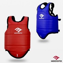 무스포 보급형 단면호구 세트_블루+레드_몸통보호대