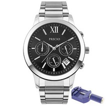 프레시오 남성용 크로노 메탈손목시계 P2103 밴드조절기포함