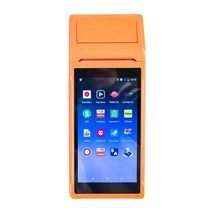 영수증사진기 포토프린터 블루투스 열전사 프린터 영수증 휴대용 단말기 PDA POS 올인원 시스템 58mm, 02 ORANGE_03 영국 플러그