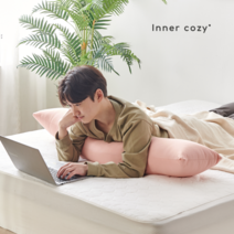 이너코지 일자 바디필로우 (5Colors), 코지 체크그레이