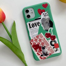 아멜리에 고양이 빈티지 캐주얼 핸드폰 카드 수납 휴대폰 갤럭시 케이스 S5 S6 S7 엣지 S8 S9 노트 5 8 9 10 20 플러스 울트라 S10 E 5G S20 FE S21