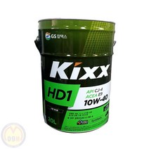 디젤 엔진오일 KIXX D1 20L 점도 10W/40 GS