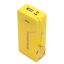 호환 악세서리 5V 1A 2x18650 배터리 케이스 및 LED DIY 상자 충전기 휴대 전화에 대 한, 05 Yellow