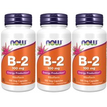 나우푸드 B-2 100mg 리보플라빈 캡슐, 100개입, 3개, 100정