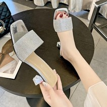 여성 슈즈 큐빅 슬리퍼 뮬 샌들XA1092