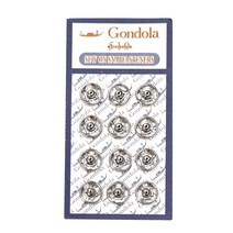 곤도라 스냅단추 똑딱이 똑딱단추 1카드, 니켈 10mm