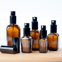 갈색 유리 빈 향수 스프레이 병 10ml-100ml 미세 미스트 분무기 리필용 에센셜 오일 화장품용 바이알 1 개, [02] 50ml, [01] Glass, [03] Dropper