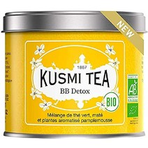 쿠스미티 BB 디톡스 - 4.4 oz 루스 티 틴 녹차 마테 자몽 맛 블렌드, 기본