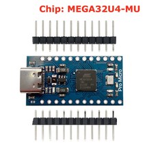 아두이노키트 프로그래밍 전자 아두이노 모듈 부품 microtype-c usb atmega32u4 모듈 arduino atmega32u4-aumu 컨트롤러 용 5v 16mhz, type-c usb - 뮤
