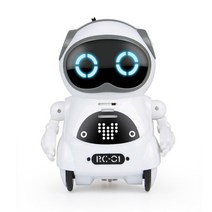 반려로봇 어린이 로봇 대화형 음성 인식 녹음 노래와 춤 스토리 텔링 미니 스마트 장난감, 01 WHITE
