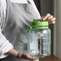 글라스 숨쉬는 효소병 유리 술병 포도주병 10L 18L 담금 과실주병 매실병 야관문주, 02. 숨쉬는 효소병 12L(색상랜덤)