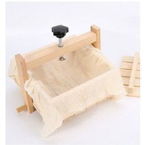 가정용 두부만들기 원목 누름판 나무틀 손두부 메주틀 두부틀 두부 제조기 두부만드는기계 치즈제조, 28X28X9.5cm+ 압력바 + 덮개