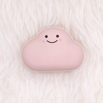 단미 구름 휴대용 USB 충전식 손난로 보조배터리 3600mAh, 핑크, CLOUD