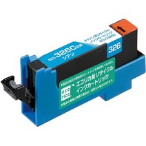 일본직발송 3. ECORICA 에코 리카 캐논 (CANON) 대응 리사이클 잉크 카트리지 시안 BCI-326C (표시 : 캐논, 상세 설명 참조0, 상세 설명 참조0, 시안  일반 용량  일반 패키지_
