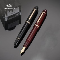 해외구매 Jinhao-X159 아크릴 만년필 황금 40MM 펜촉 우아한 비즈니스 및 사무용품 펜, 13 Orange silver, 02 F