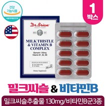 닥터 밀크씨슬 실리마린 간건강 밀크시슬 추출물 130mg 아티초크분말 비타민B군 함유 식약처인증 건강기능식품, 30정 x 1박스(1개월)