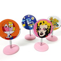 엄마표미술놀이 비즈 공예체험 미니 스탠드거울 만들기키트 취미활동 발달교구 Kit, 마를린먼로