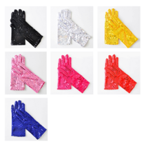 공연 무대 행사 파티 스팽글 반짝이 컬러 장갑, 핑크