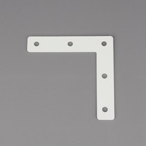 4번 ㄱ자 평철 화이트 80x16x1, 단품