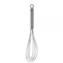 Rosle Rösle 스테인리스 스틸 & 실리콘 플랫 위스크 거품기 4 와이어 26.9cm 423177, Balloon Whisk, 10.6