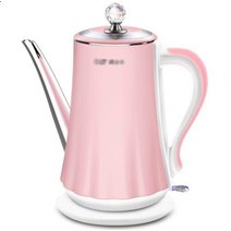 전기 드립 티 메이커 커피 무선 포트 프린세스 핑크 1.4L 더블 레이어, 분홍