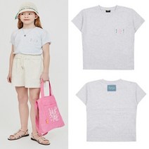 블루테일 포켓 멜란지 반팔 티셔츠 AXB2TS06MG