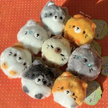 동그랗다 냥! 동글냥 고양이 인형 미니 에어팟 키링 8종류, 짜부