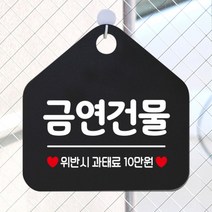 [바보사랑] 오픈 사무실 문 실내 걸이용 포맥스 화장실 금연 안내판 팻말 제작 293금연건, 옵션1:293금연건물 / 옵션2:화이트판+문구핫핑크