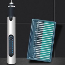 전동 조각기 미니 그라인더 목공 전기 그라인더 5000-10000-18000RPM 크래프트 프로젝트 용 3 단 USB 밀링, 01 Silver