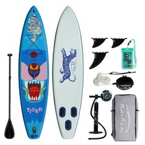 서핑 가볼만한곳 카약 SUP 서핑보드 팽창식 스탠드업 수상 스포츠 세트 패들 테일 핀 풋 로프, 11 350x83x15cm