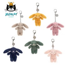 젤리캣키링 JELLYCAT BBL4LBC 토끼인형 열쇠고리 키홀더 크림 7컬러, 튤립 핑크, 1개