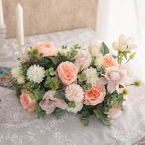 캐비지 장미 센터피스 33cmP 조화 셀프웨딩 부케 촬영, 없음
