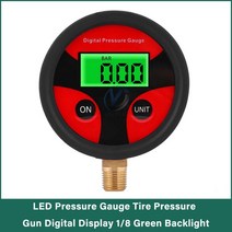 디지털 압력계 차압계 1/4 1/8 200 PSI 디지털 타이어 압력 게이지 LCD 백라이트 LED 자동차 테스터, 02 Type 2