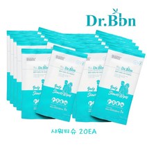 천연 대나무원단 물없이 샤워티슈20매 캠핑 일회용 환자용