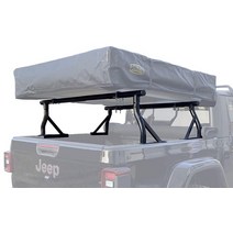 TMS 362.9kg(800파운드) 로우 프로파일 확장 비드릴링 스틸 픽업 트럭 침대 랙 스포츠 바 루프탑 텐트 2개 세트 (스포츠바 53.3cm(21인치))