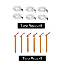 몽골텐트 자바라 천막 차광막 행사용 접이식 옥상캐노피 diy 19 hanging points tent tarp screen 생존 태양 보호소 그늘 야외 배낭 방수 캠핑 타프, 못과 밧줄, 협력사, 나무못과 밧줄만