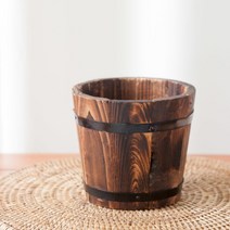 [플라워트리] 원형우드방부목 대형화분 13x11cm, 상세 설명 참조